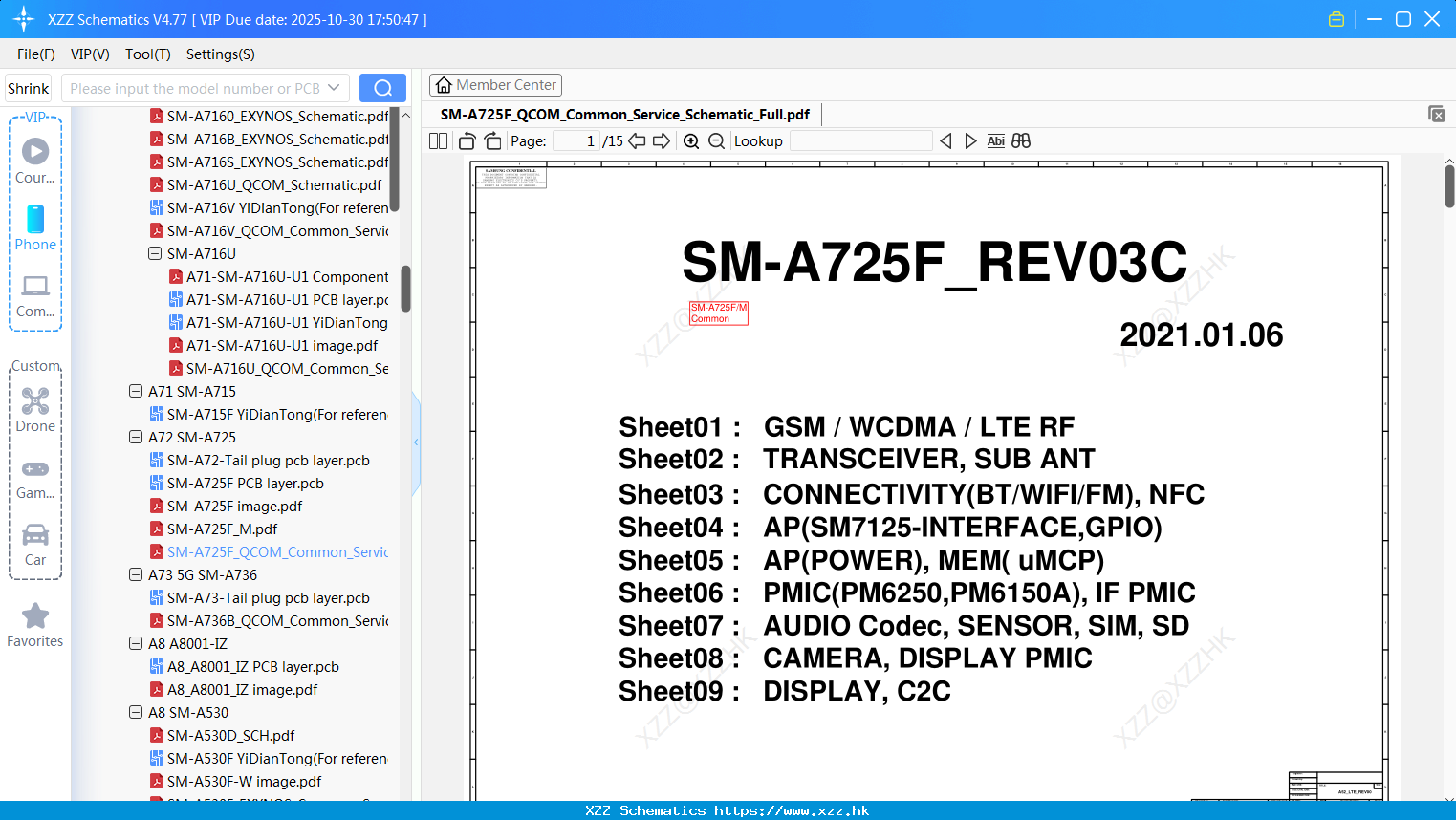 Samsung SM-A725F_QCOM_Common_Service_Schematic_Full